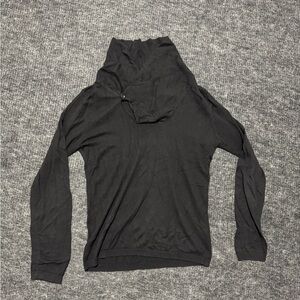 Zara Men's Black Turtleneck Hoodie Sweater